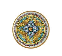 Piatto piccolo da muro in ceramica decorata a mano da ceramisti siciliani di Santo Stefano di Camastra gomes art 14
