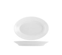 Piatto Porcellana Tivoli Bianco Ovale Cm23