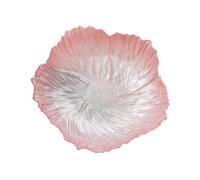Piatto porta snack in vetro con fiori di lusso per torte, frutta, bancone