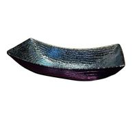 Piatto Portavivande per Sashimi in Ceramica con Superficie Testurizzata per Esaltare Colori E Consistenza di Antipasti, Rettangolare, Punti Multicolori, Ceramica, 43,5 × 18,5 × 13,5 Cm