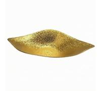 Piatto Portavivande per Sashimi in Ceramica con Superficie Testurizzata per Esaltare Colori E Consistenza di Antipasti, Rettangolare, Punti Dorati, Ceramica, 56 × 28 × 12 Cm, 56 × 28 × 12 Cm