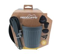 Piatto + posate + bicchiere + borsa campeggio plastica set 6