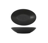 Piatto profondo ovale oversize in pietra nera per uso domestico vento nordico squisito piatto profondo -11 "ciotola di curry (nero)