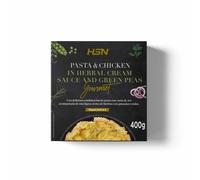 Piatto pronto gourmet pasta con pollo in salsa di crema di erbe e piselli - 400g