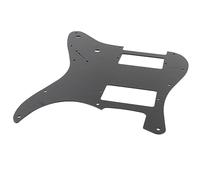 Piatto Protettivo per Chitarra-plektrum, Aspetto Elegante, Superficie Durevole Ed Elegante, 2 Buchi Humbucker, Battito di Chitarra Elettrica per Performance di Chitarra (SILVER) (BLACK)