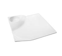 Piatto Quadrato 25,4X4,5 Cm Bianco Porcellana - 4 Unità