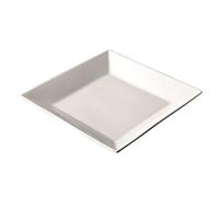 Piatto Quadrato 25X25 Cm Bianco Porcellana - 4 Unità