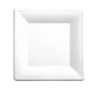 Piatto Quadrato "Bionic" 20X20 Cm Bianco Cellulosa - 500 Unità