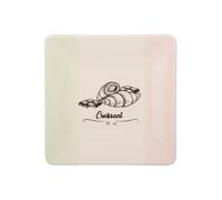 Piatto quadrato croissant 25x25 cm in terracotta Cake