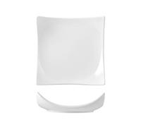 Piatto Quadrato In Porcellana, 22,5x22,5 Cm, Bianco H&H