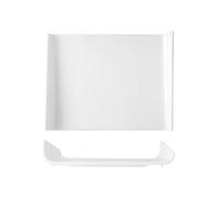 Piatto Quadrato In Porcellana, 25x25 Cm, Bianco H&H