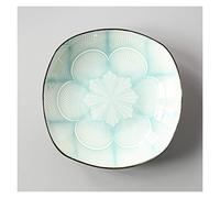 Piatto Quadrato Profondo in Ceramica Creativa, Stoviglie Colorate sotto Smalto, Piatto in Ceramica Cotta Ad Alta Temperatura A 1300 °c, Piatto Adatto al Microonde E alla Lavastoviglie