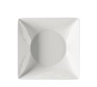 Piatto Quadrato Profondo Rosenthal Mesh Bianco 20 Cm