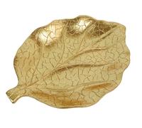 Piatto Resina Oro Foglia 36x24x4