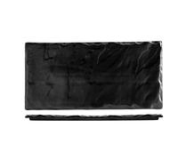 Piatto Rettangolare H&H Ardesia Porcellana Nero 13X31 Cm