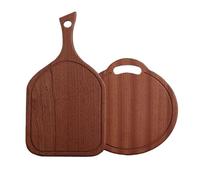 Piatto rettangolare in legno for pizza e bistecca, tagliere for uso domestico, vassoio for carne, materiale in vero(Sapele square/16 * 16 * 2cm)