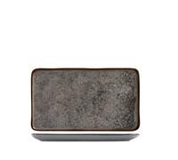 H&H Piatto Rettangolare Velvet In Stoneware Cm 24X14