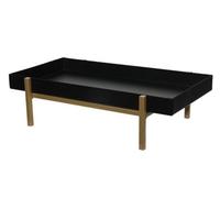 Piatto Rettangolare Metallo Nero Oro 30x15x8 Composizione Floreale