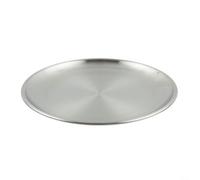 Piatto rotondo da campeggio in acciaio inox riutilizzabile per cucina domestica (17 cm)