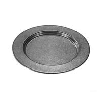 Piatto rotondo in acciaio inossidabile con bordo largo e fiocco di neve per servire insalata di pasta in ambienti di servizio alimentare ad alto volume (20 cm argento)