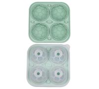 Piatto rotondo per cubetti di ghiaccio con coperchio in silicone per cocktail e dessert
