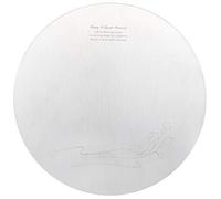 Piatto Rotondo Per Sushi, Piatto Da Dessert In Acciaio Inossidabile, Vassoio Per Sushi Per Alimenti 304 Con Fondo In Silicone Antiscivolo, Elegante Finitura Spazzolata Per (304 tondo spessorato di