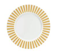 Piatto rotondo porcellana bianco e oro Fade Splendor cm 30