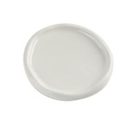 Piatto rotondo semplice irregolare di stoccaggio dei monili squisiti di colore solido-bianco