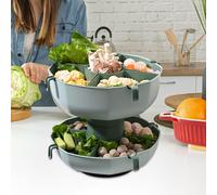 Piatto scolapiatti rotondo girevole per picnic e feste domestiche