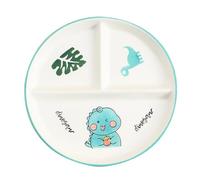 Piatto Scomparti Ceramica, Piatti Ceramica, Piatto Diviso in Tre per Dieta Adulti, Piatti per Snack, Instalata, Dessert, Piatto Diviso in Tre per Dieta (8 Polici)