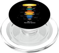 Piatto Sistema Solare Satira Planetario Divertente Teoria della Terra Piatta PopSockets PopGrip per MagSafe