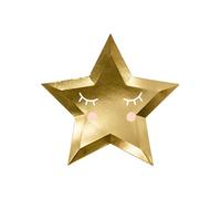 Piatto Stella Sagomato Oro 27 cm Selezione Cartoleria Varzi dal 1956