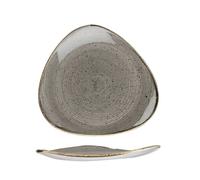 Churchill Set 12 Piatti Triangolari Stonecast Pepper Grey, Grigio, 26,5cm - grigio ceramica 3723627