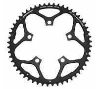 Piatto strada 5bra d.110 stronglight 53dts esterno nero alluminio 7075 tipo shim