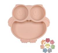 piatto svezzamento per svezzamento neonati, Ciotola per bambini con ventosa antiscivolo, Ciotola in Silicone Con Ventosa per Bebè e Bambini, Plastic Free, BPA Free (Marrone)