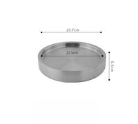 Piatto tondo 24 cm 304 SS per sashimi pesce crudo sushi e frutti di mare refrige
