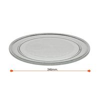 Piatto universale per microonde Ø 245 mm Ancoraggio liscio Compatibile con più