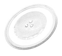 Piatto universale per microonde, girevole, in vetro, con 3 fissaggi, da 255 mm, Trasparente