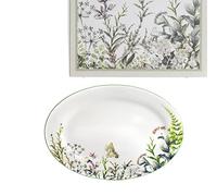 Piatto Vassoio Antipasto Ovale collezione "Wild Flowers" 35 cm in Porcellana Nàvel con Gift Box