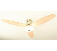 Piatto Ventilatore da Soffitto Con Lampada e Telecomando Aero Nichel Acero 132