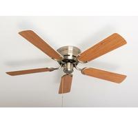 Piatto Ventilatore da Soffitto Con Zugkette Kisa Ottone 105 CM Ala Acero & [EEK: Non valutato]