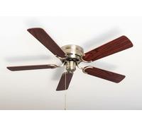 Piatto Ventilatore da Soffitto Con Zugkette Kisa Ottone 105 CM Palissandro/Noce