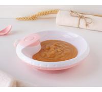 Piatto Ventosa Svezzamento Termico Pappacalda Rosa 6 Mesi+ 3818 Kiokids