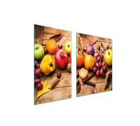 PIATTO VETRO e TAGLIERE 100x52 FRUTTA