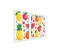 PIATTO VETRO e TAGLIERE 100x52 FRUTTA