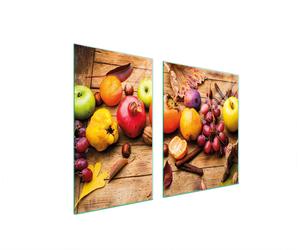 PIATTO VETRO e TAGLIERE 100x52 FRUTTA