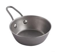 Piatto vintage in acciaio inox con design solido per servire snack e dessert freddi, impilabile per una facile conservazione (17 cm)