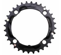 Piatto vtt 4bra d.104 stronglight triplo 32dts centro nero alluminio 8-9v.