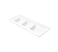Piattorettangolare 3 Scomparti 26 Cm Bianco Porcellana - 6 Unità