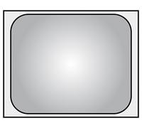 Piazza 220010 Bacinella GN 2/1 in Acciaio Inox, 65cm lunghezza, 53cm Larghezza, 10cm Altezza